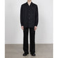 DOUBLE PLEATED STRAIGHT TROUSERS ORGANIC WOOL GABARDINE