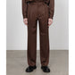 DOUBLE PLEATED STRAIGHT TROUSERS ORGANIC WOOL GABARDINE