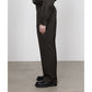 DOUBLE PLEATED STRAIGHT TROUSERS ORGANIC WOOL GABARDINE