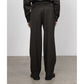 DOUBLE PLEATED STRAIGHT TROUSERS ORGANIC WOOL GABARDINE