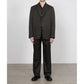 DOUBLE PLEATED STRAIGHT TROUSERS ORGANIC WOOL GABARDINE