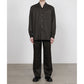 DOUBLE PLEATED STRAIGHT TROUSERS ORGANIC WOOL GABARDINE