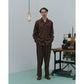 ITALIAN OPEN COLLAR SHIRT ORGANIC WOOL GABARDINE