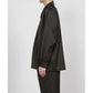 ITALIAN OPEN COLLAR SHIRT ORGANIC WOOL GABARDINE