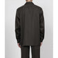 ITALIAN OPEN COLLAR SHIRT ORGANIC WOOL GABARDINE