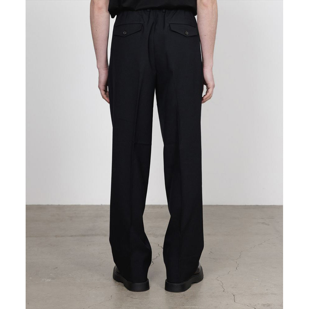 DOUBLE PLEATED SEMI EASY TROUSERS ORGANIC WOOL SURVIVAL CLOTH