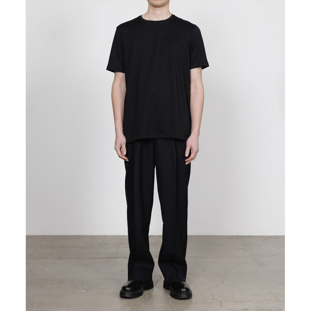 DOUBLE PLEATED SEMI EASY TROUSERS ORGANIC WOOL SURVIVAL CLOTH