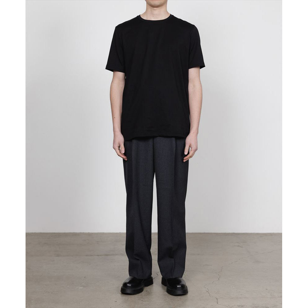 DOUBLE PLEATED SEMI EASY TROUSERS ORGANIC WOOL SURVIVAL CLOTH