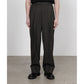 DOUBLE PLEATED SEMI EASY TROUSERS ORGANIC WOOL SURVIVAL CLOTH