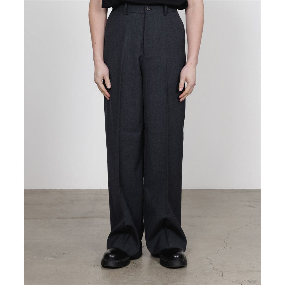 FLAT FRONT WIDE TROUSERS ORGANIC WOOL SURVIVAL CLOTH