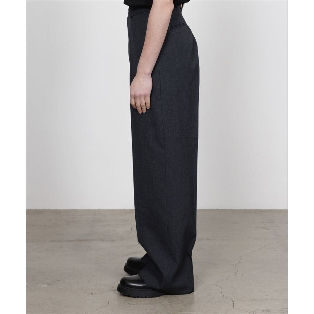 FLAT FRONT WIDE TROUSERS ORGANIC WOOL SURVIVAL CLOTH