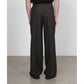 FLAT FRONT WIDE TROUSERS ORGANIC WOOL SURVIVAL CLOTH