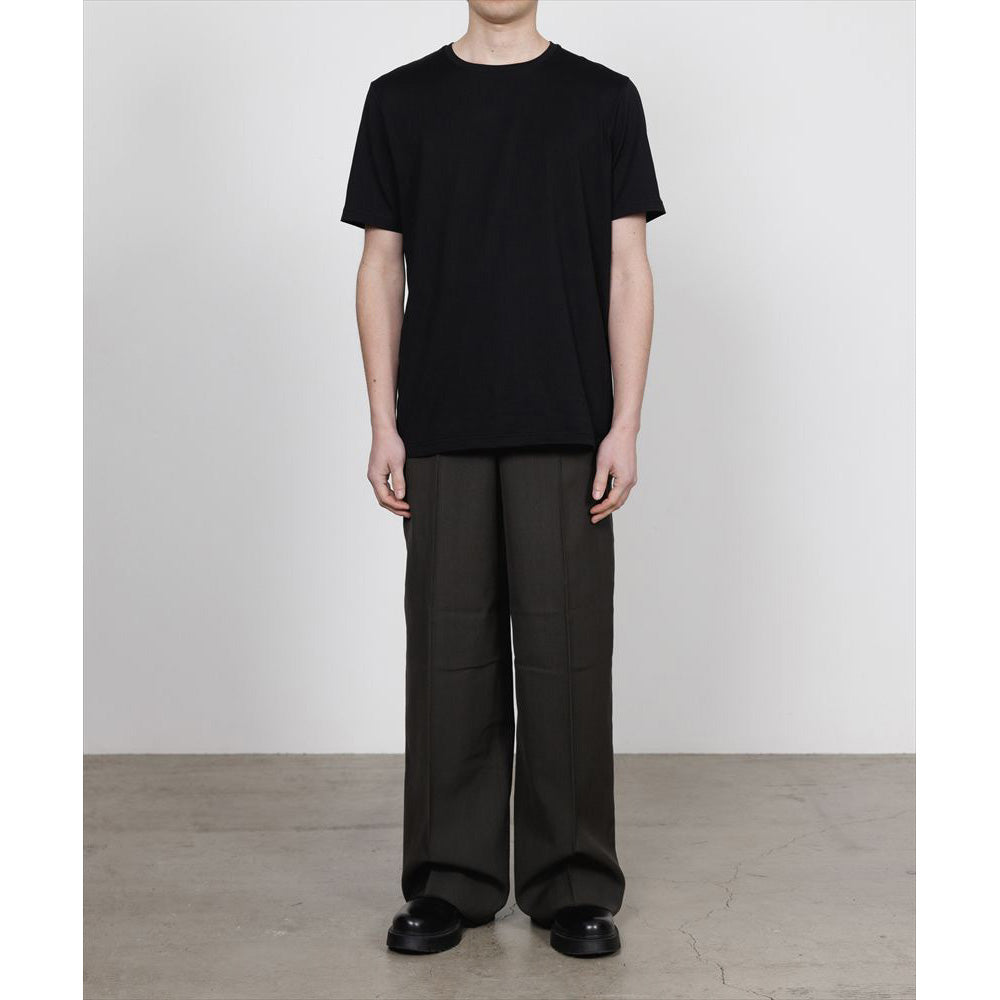 FLAT FRONT WIDE TROUSERS ORGANIC WOOL SURVIVAL CLOTH