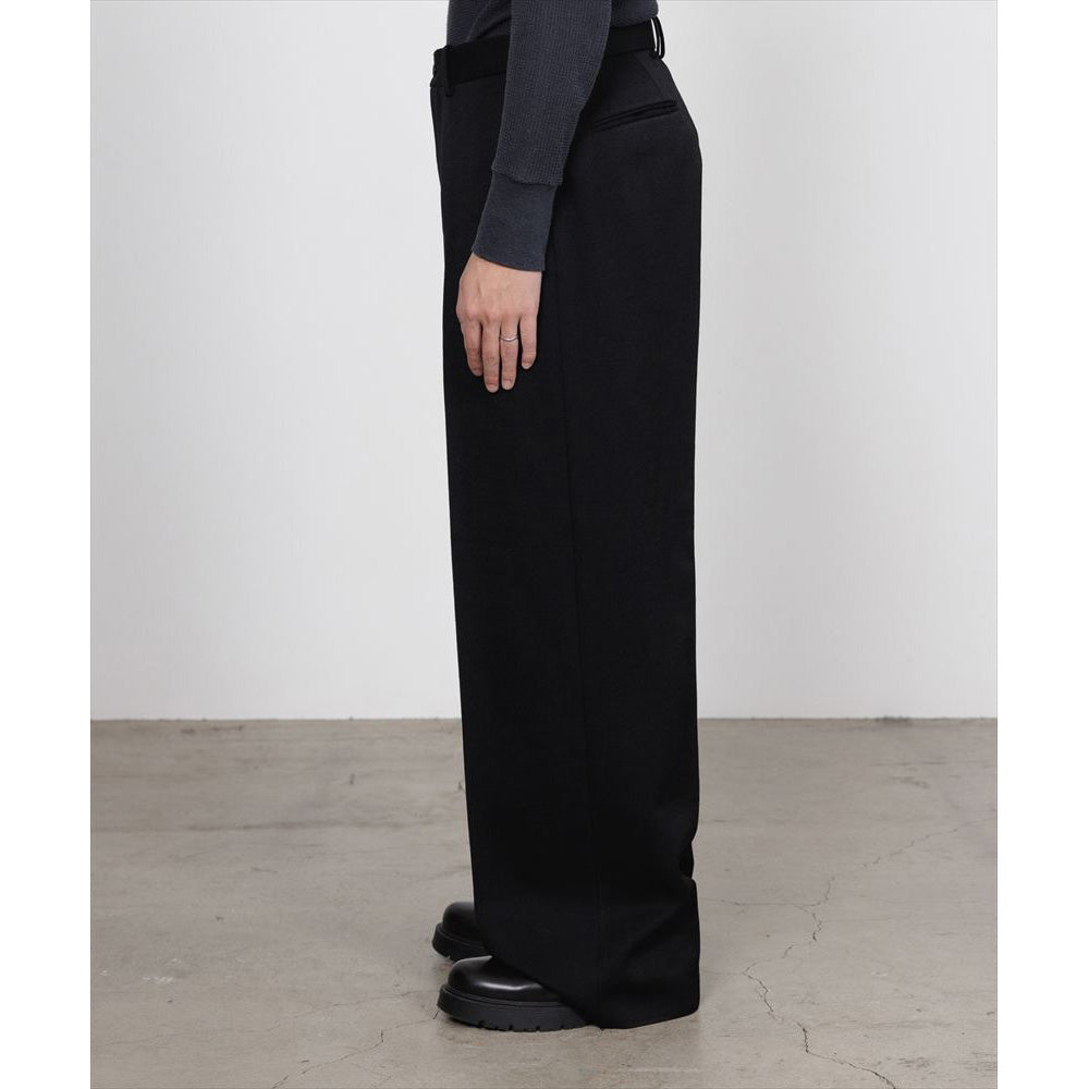FLAT FRONT WIDE TROUSERS POLWARTH TUXEDO CLOTH