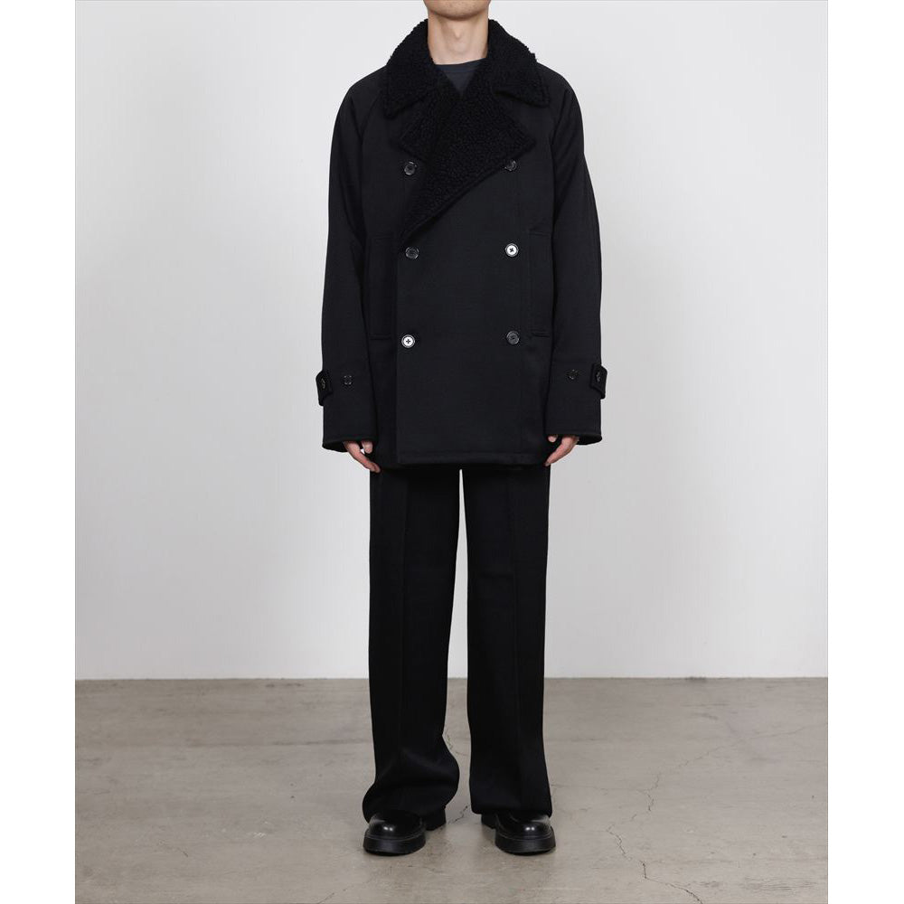 FLAT FRONT WIDE TROUSERS POLWARTH TUXEDO CLOTH