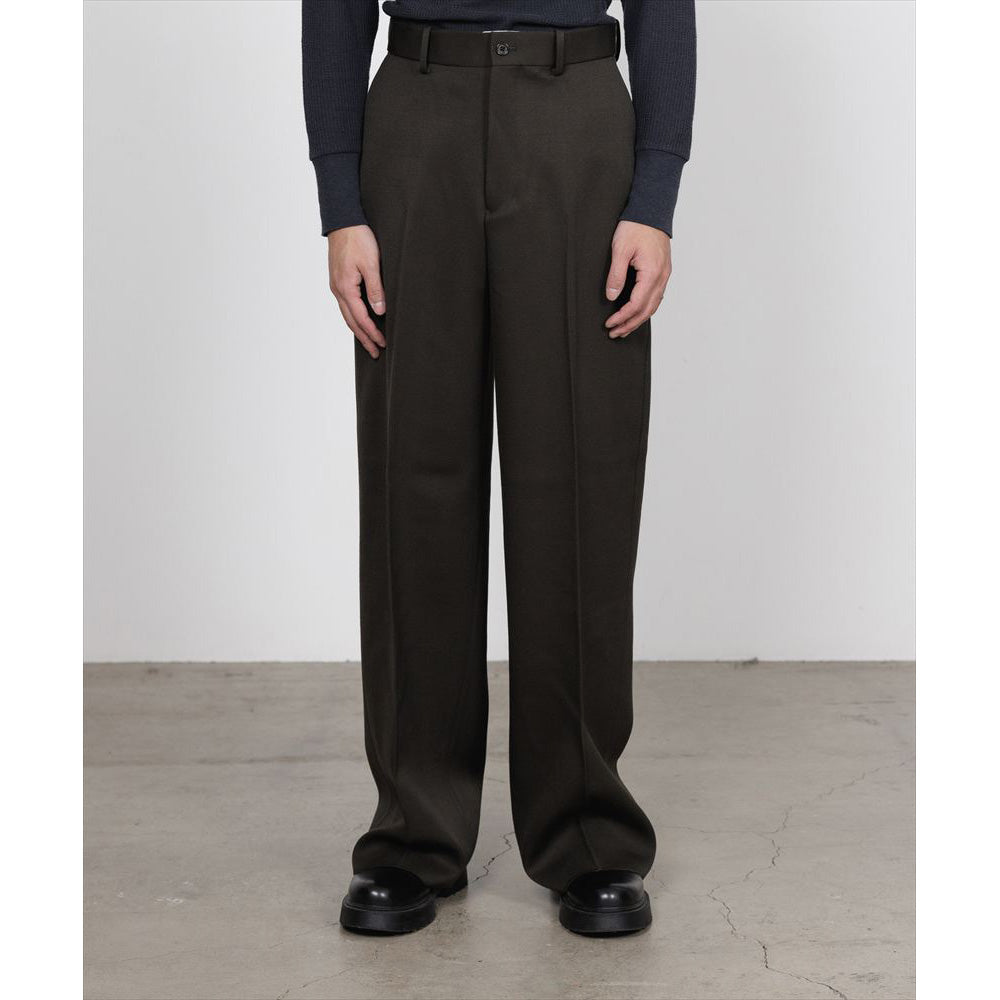 FLAT FRONT WIDE TROUSERS POLWARTH TUXEDO CLOTH
