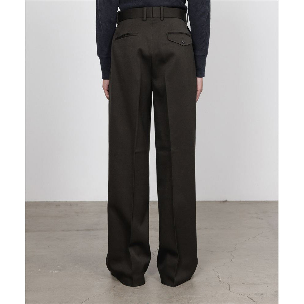 FLAT FRONT WIDE TROUSERS POLWARTH TUXEDO CLOTH