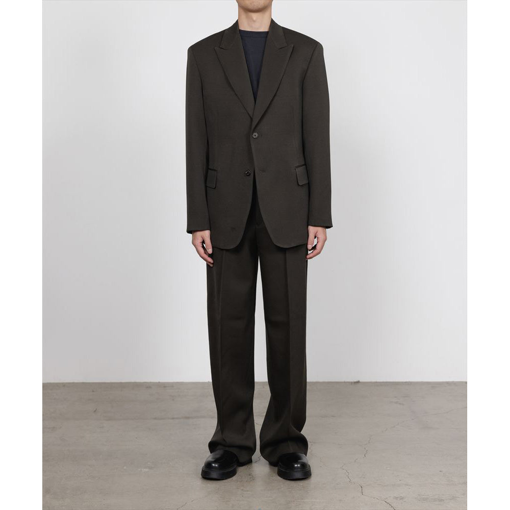 FLAT FRONT WIDE TROUSERS POLWARTH TUXEDO CLOTH