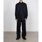 DOUBLE PLEATED STRAIGHT TROUSERS WOOL FLANNEL