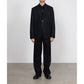 DOUBLE PLEATED STRAIGHT TROUSERS WOOL FLANNEL