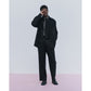 DOUBLE PLEATED STRAIGHT TROUSERS WOOL FLANNEL