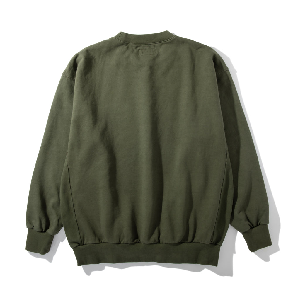 GARMENT DYE CREW NECK SWEAT