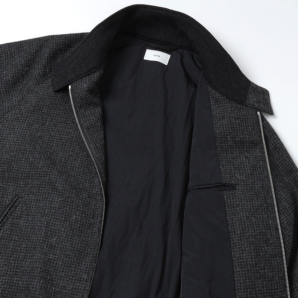 ALPACA HOUND TOOTH HARRINGTON JACKET