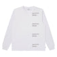 REPEATED FABRIC LOGO L/S TEE