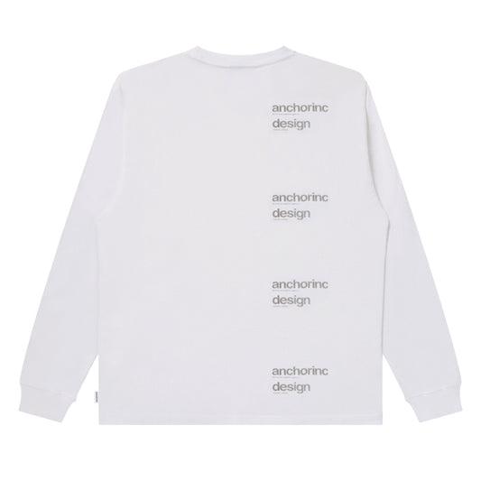 REPEATED FABRIC LOGO L/S TEE