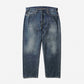 Washed Denim Wide Pants