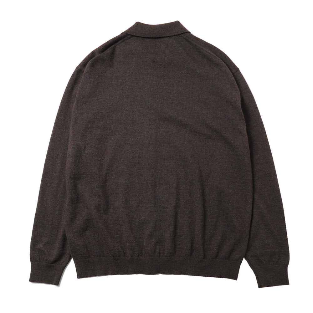 ATON) COTTON YAK KNIT POLO CARDIGAN (KRAGLW0201) | ATON / トップス