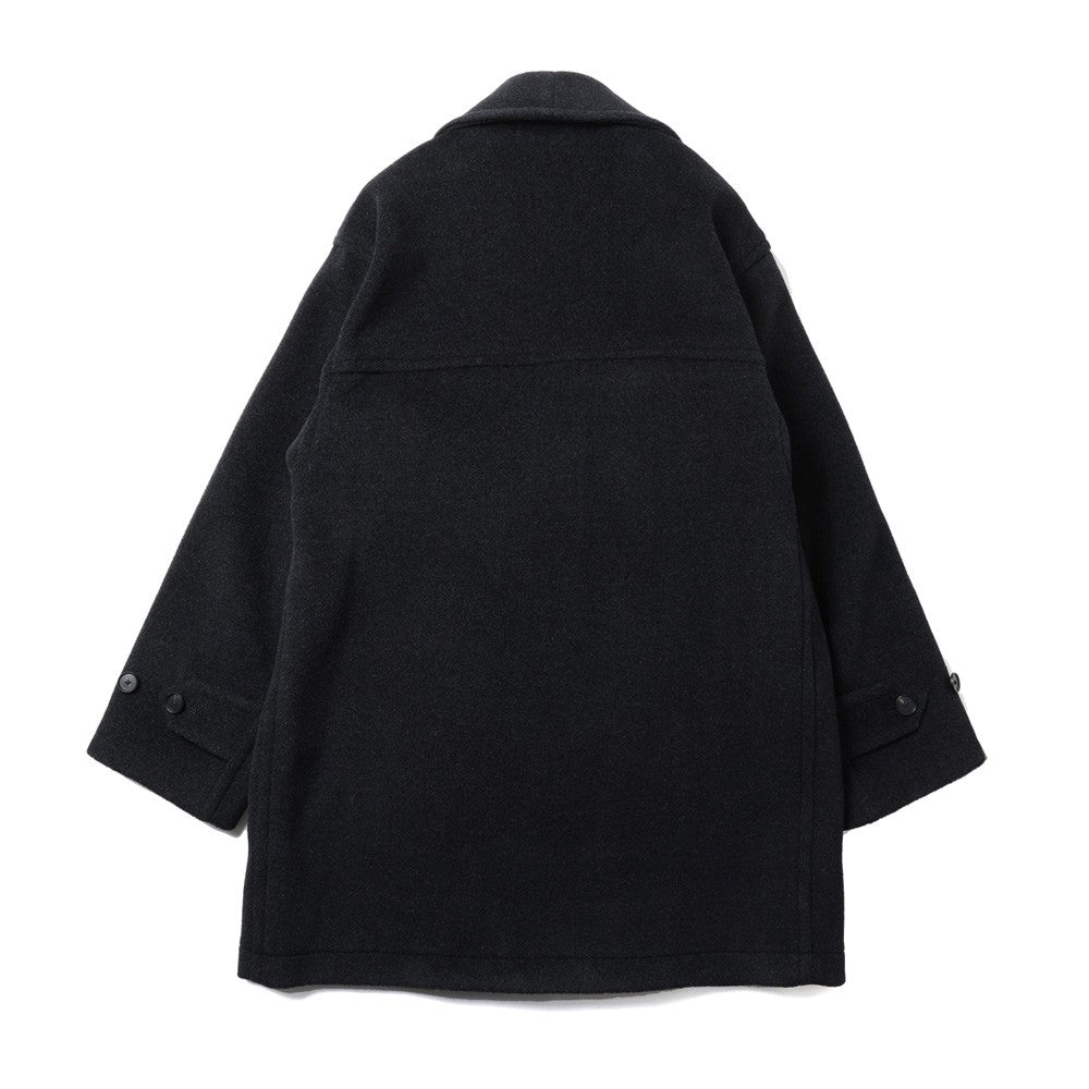 WOOL HERRINGBONE SHAWL COLLAR COAT