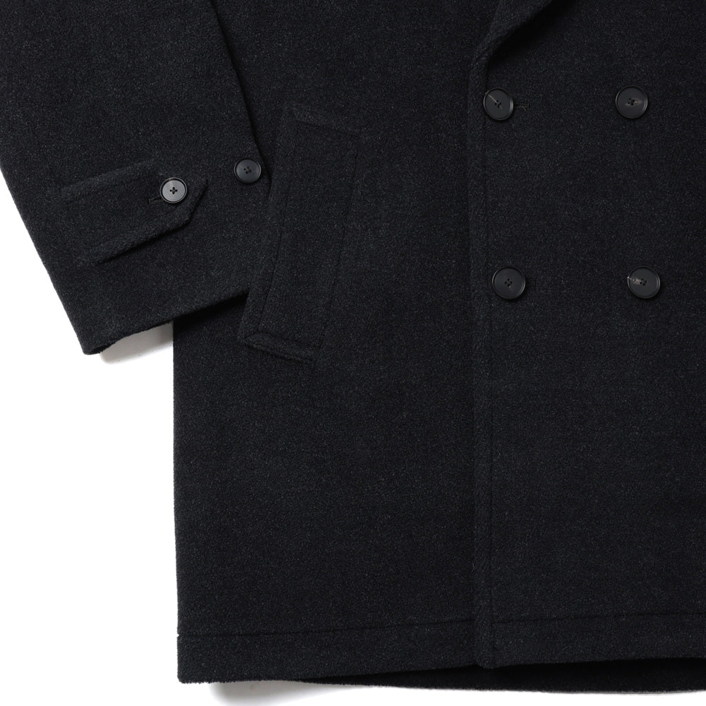 WOOL HERRINGBONE SHAWL COLLAR COAT