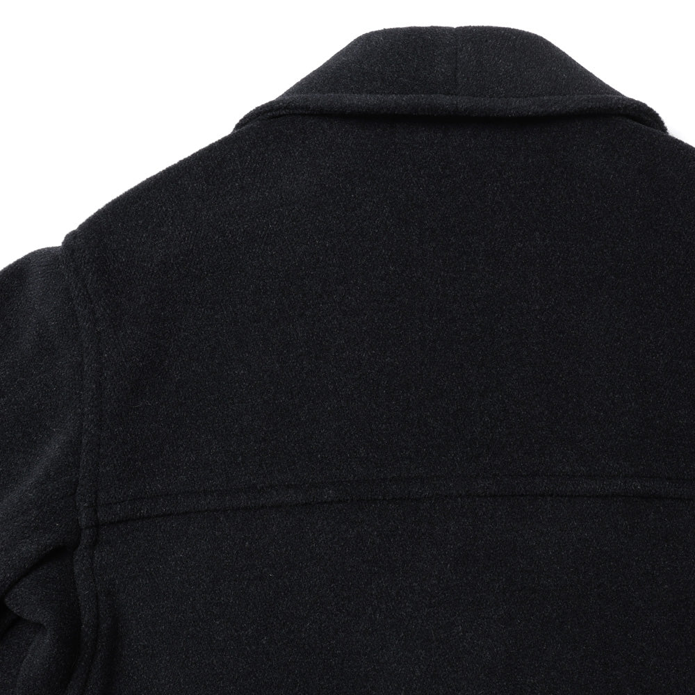WOOL HERRINGBONE SHAWL COLLAR COAT