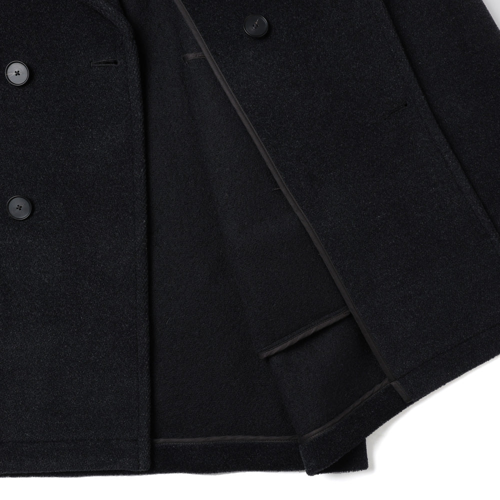 WOOL HERRINGBONE SHAWL COLLAR COAT