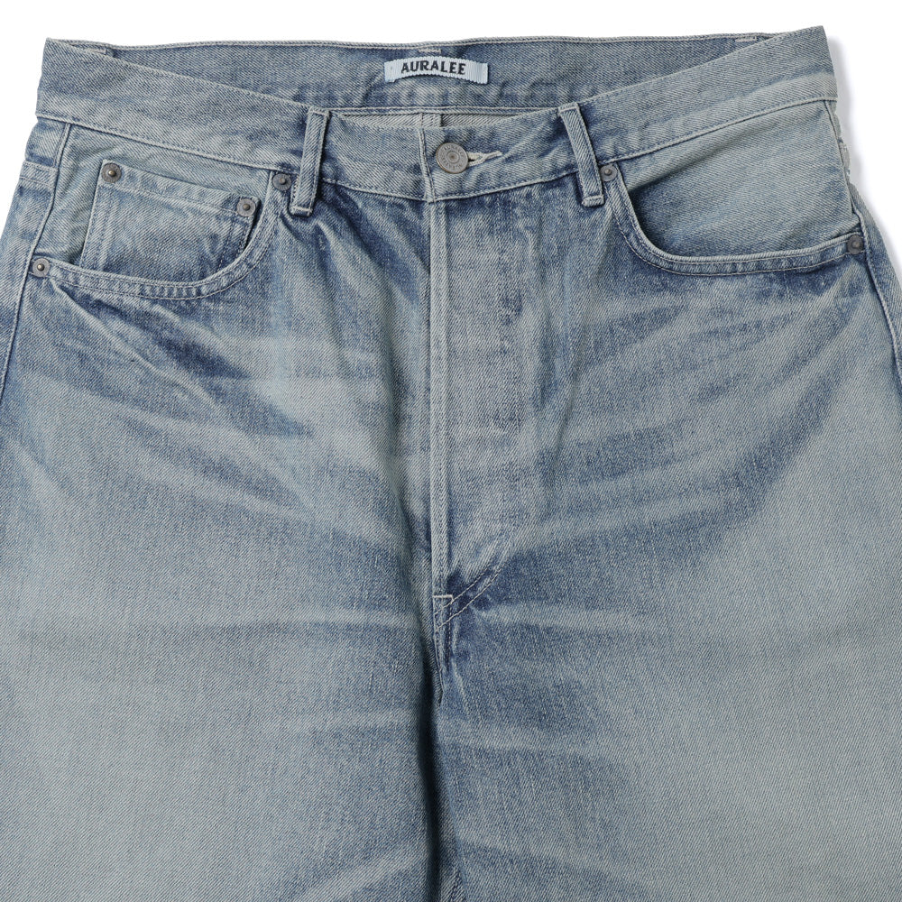 SELVEDGE FADED HEAVY DENIM WIDE PANTS