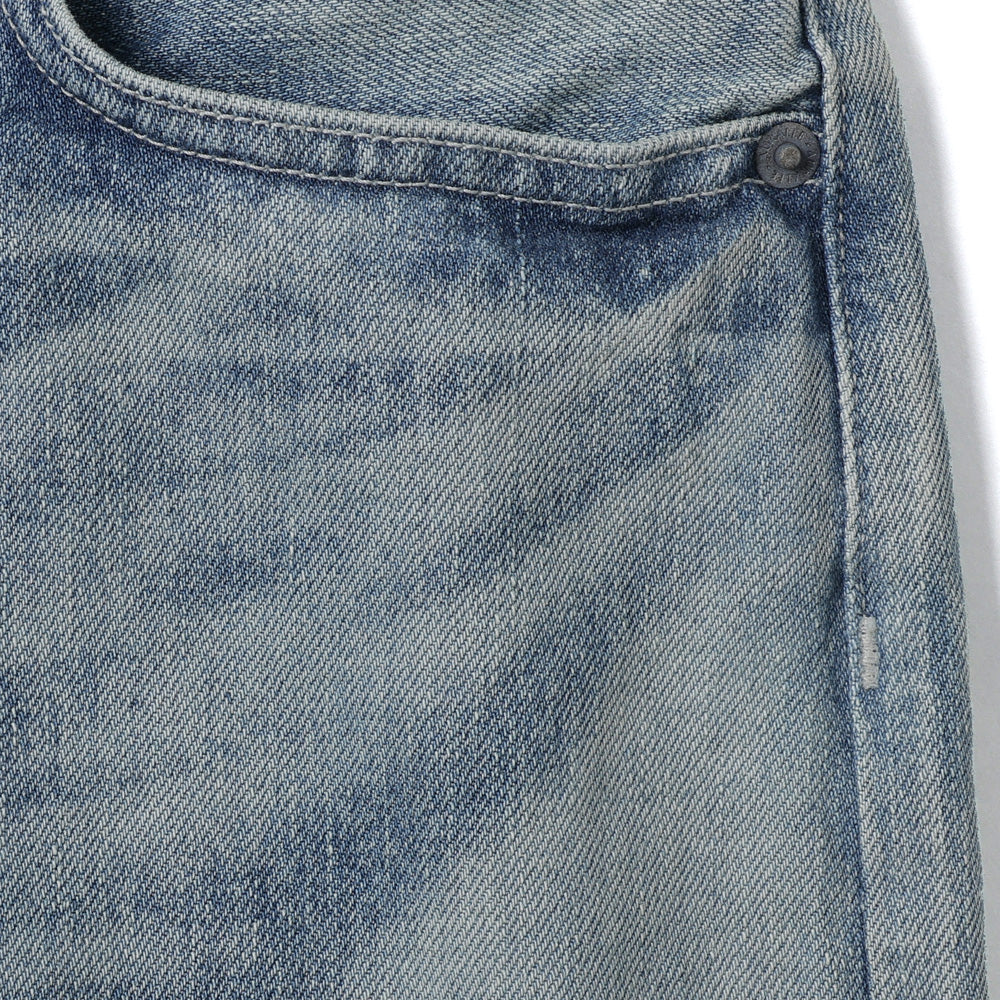 SELVEDGE FADED HEAVY DENIM WIDE PANTS