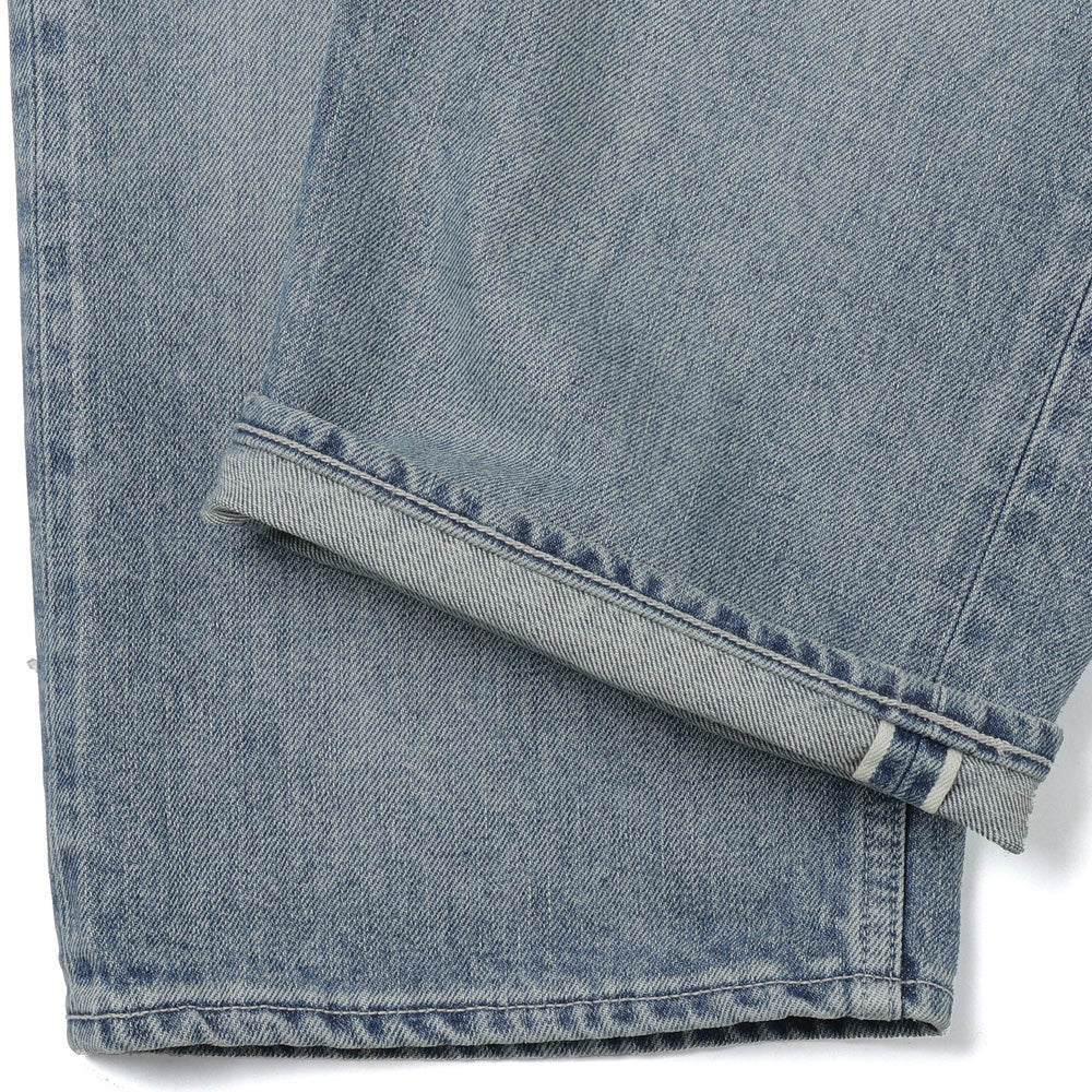 SELVEDGE FADED HEAVY DENIM WIDE PANTS