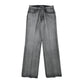 FADED HEAVY DENIM CENTER-PLEATED WIDE PANTS
