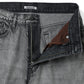 FADED HEAVY DENIM CENTER-PLEATED WIDE PANTS