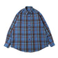 CASHMERE SILK CHECKED FLANNEL SHIRT