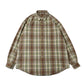 CASHMERE SILK CHECKED FLANNEL SHIRT