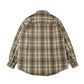 CASHMERE SILK CHECKED FLANNEL SHIRT