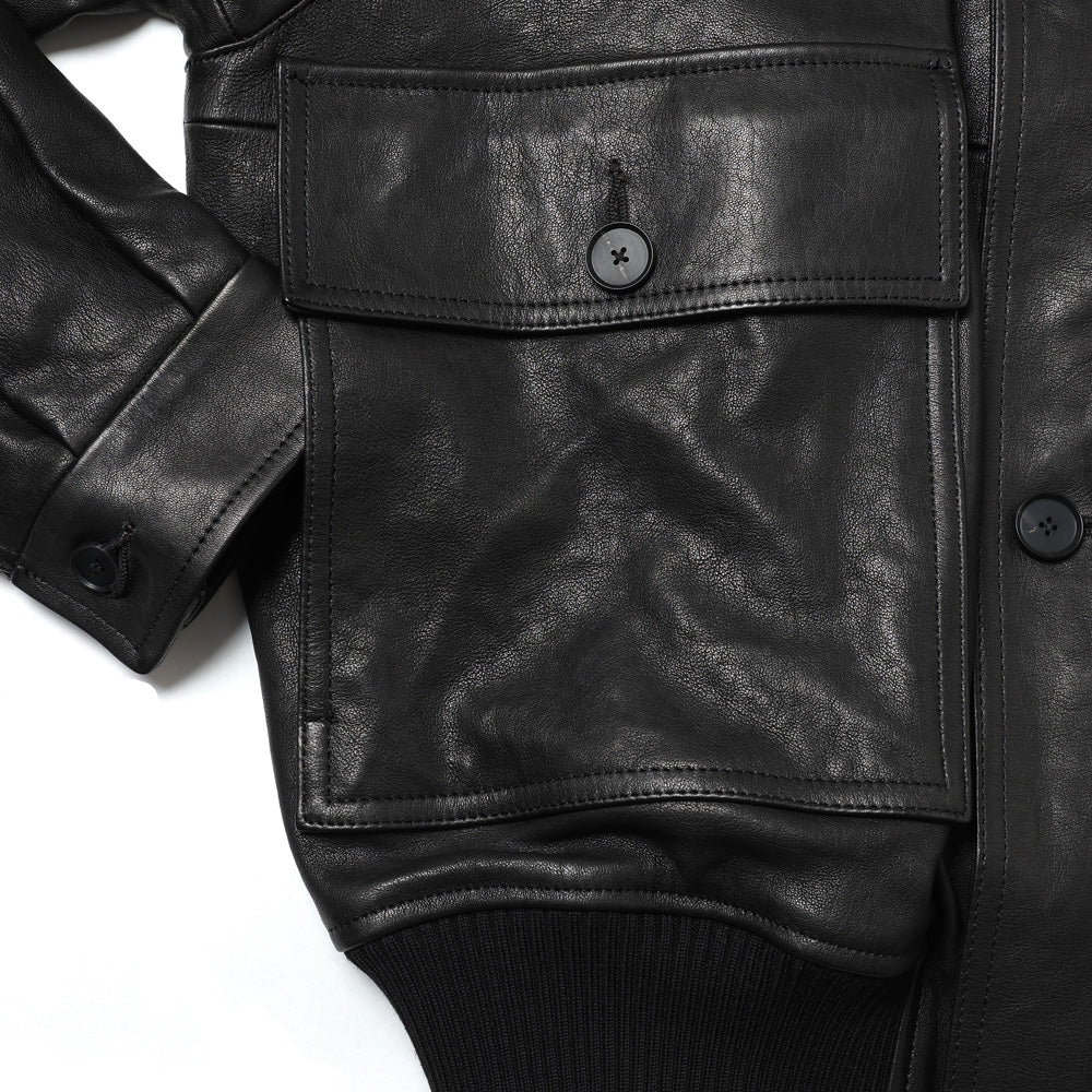 TEXTURED LAMB LEATHER BLOUSON (26AW)