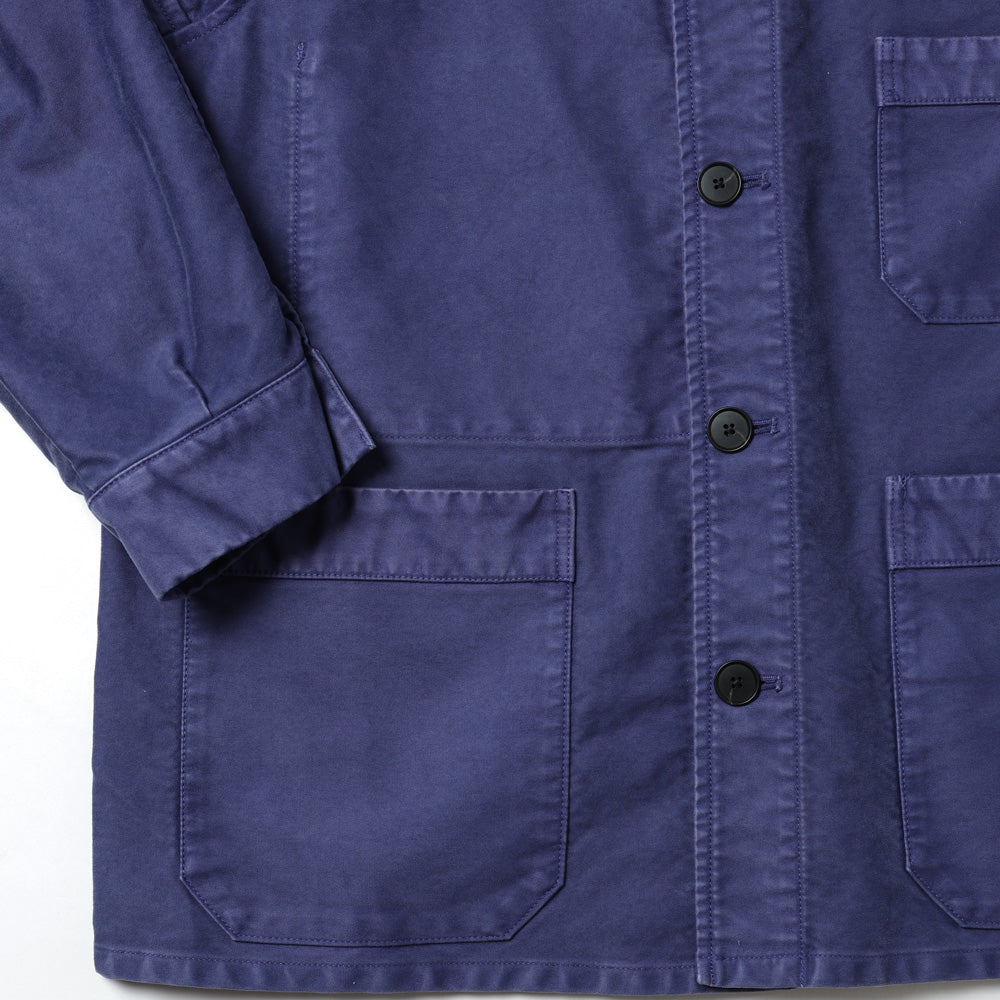 GARMENT-DYED ORGANIC COTTON HEAVY MOLESKIN COVERALL
