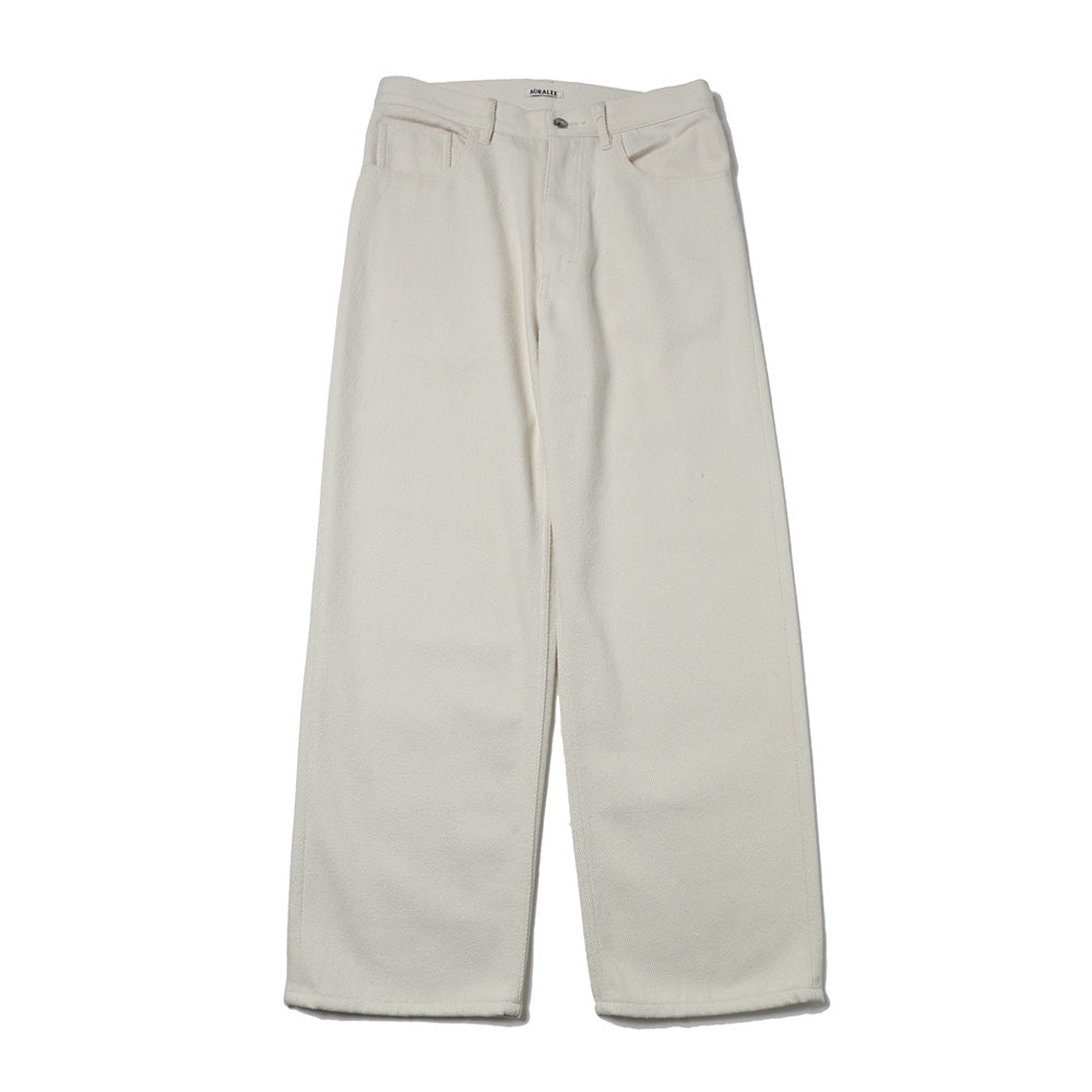 SILK NEP DENIM 5P WIDE PANTS