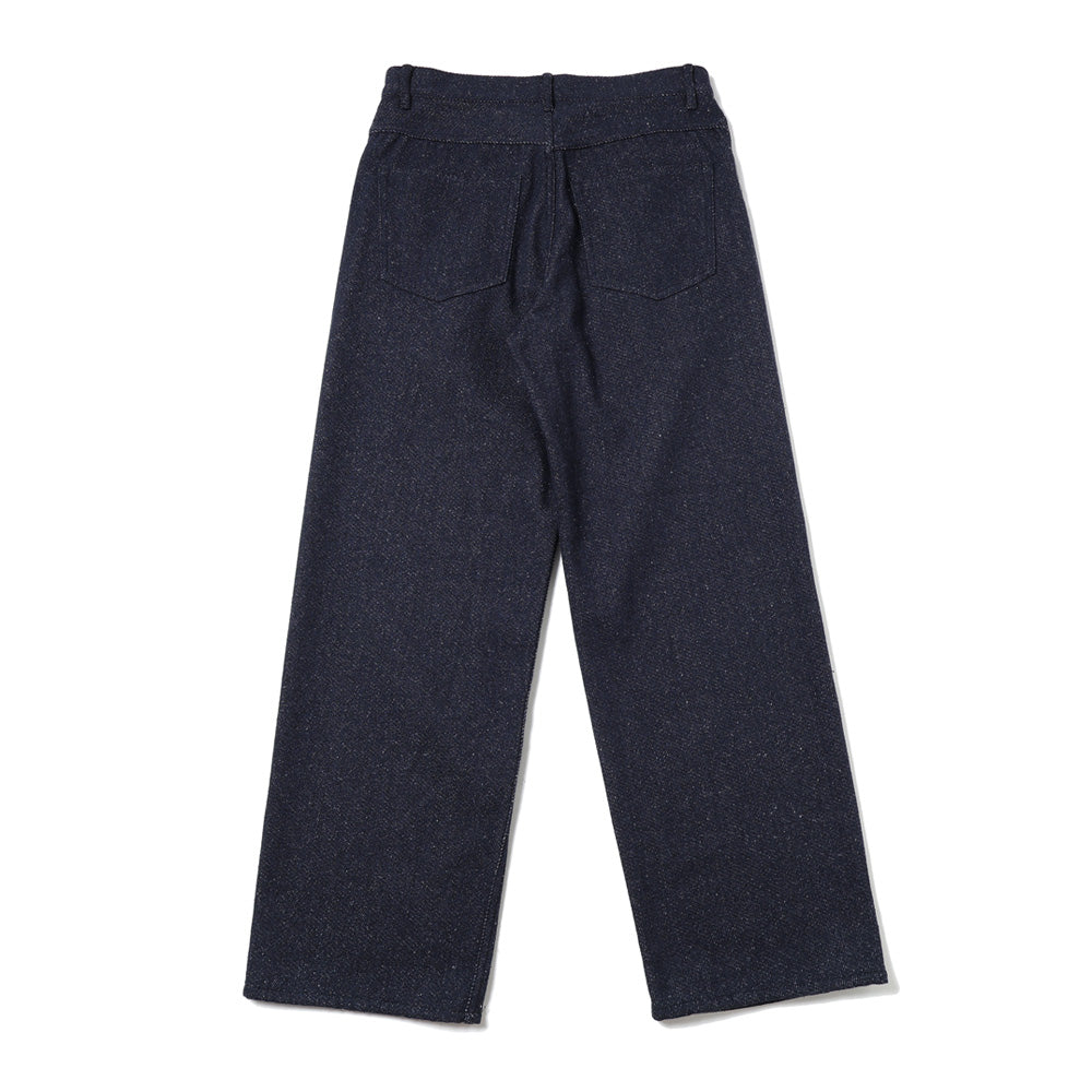 SILK NEP DENIM 5P WIDE PANTS