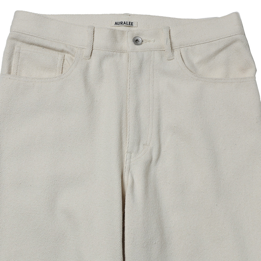 SILK NEP DENIM 5P WIDE PANTS