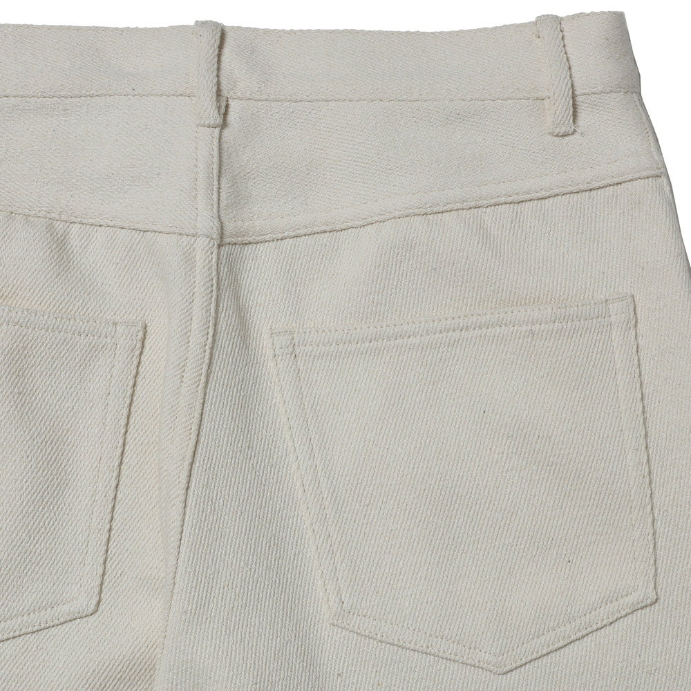 SILK NEP DENIM 5P WIDE PANTS