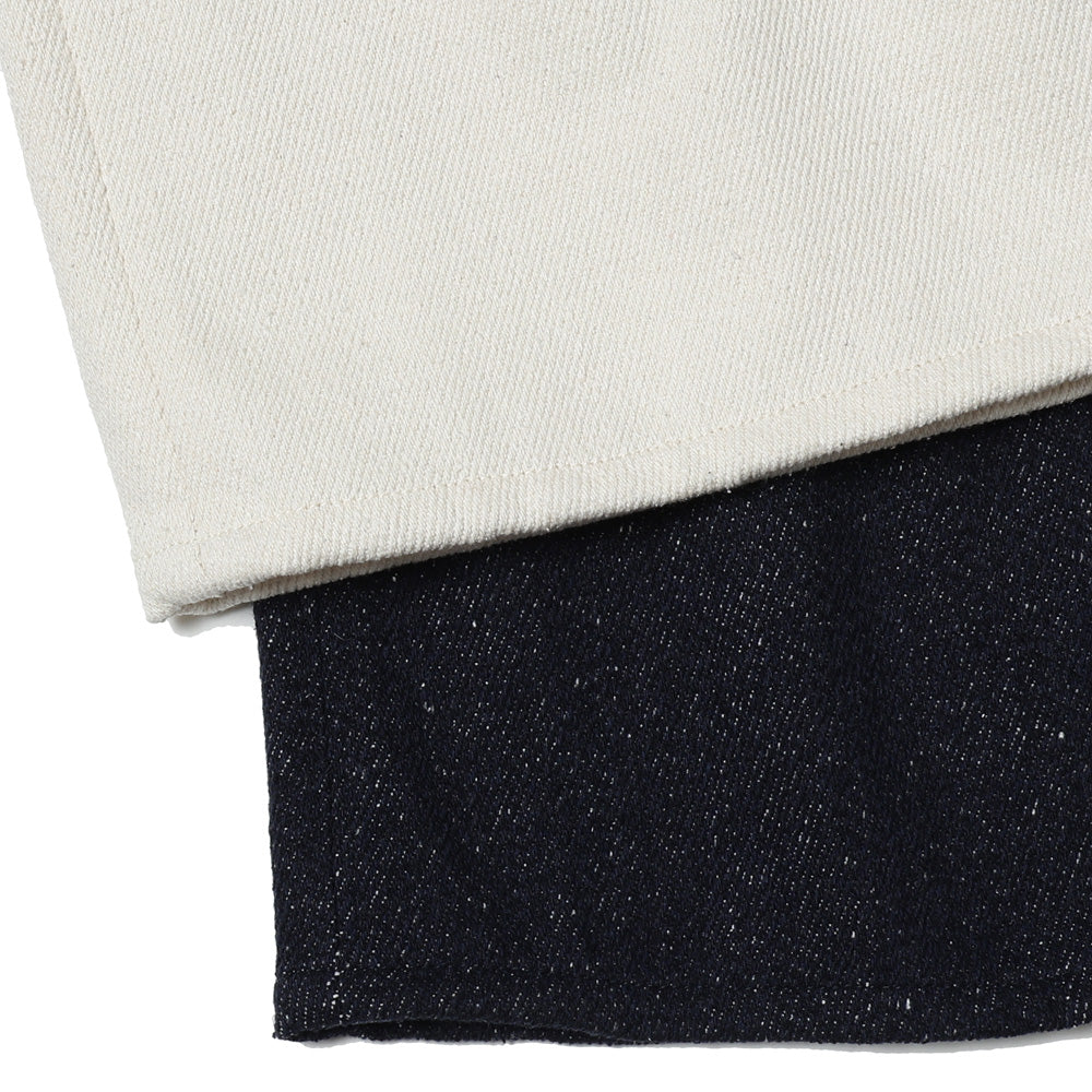 SILK NEP DENIM 5P WIDE PANTS